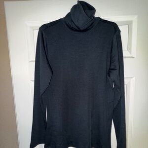 WoolX- Peyton- Turtleneck - Carbon Stripe(Black/Grey Stripe) Size X-LARGE - NWOT